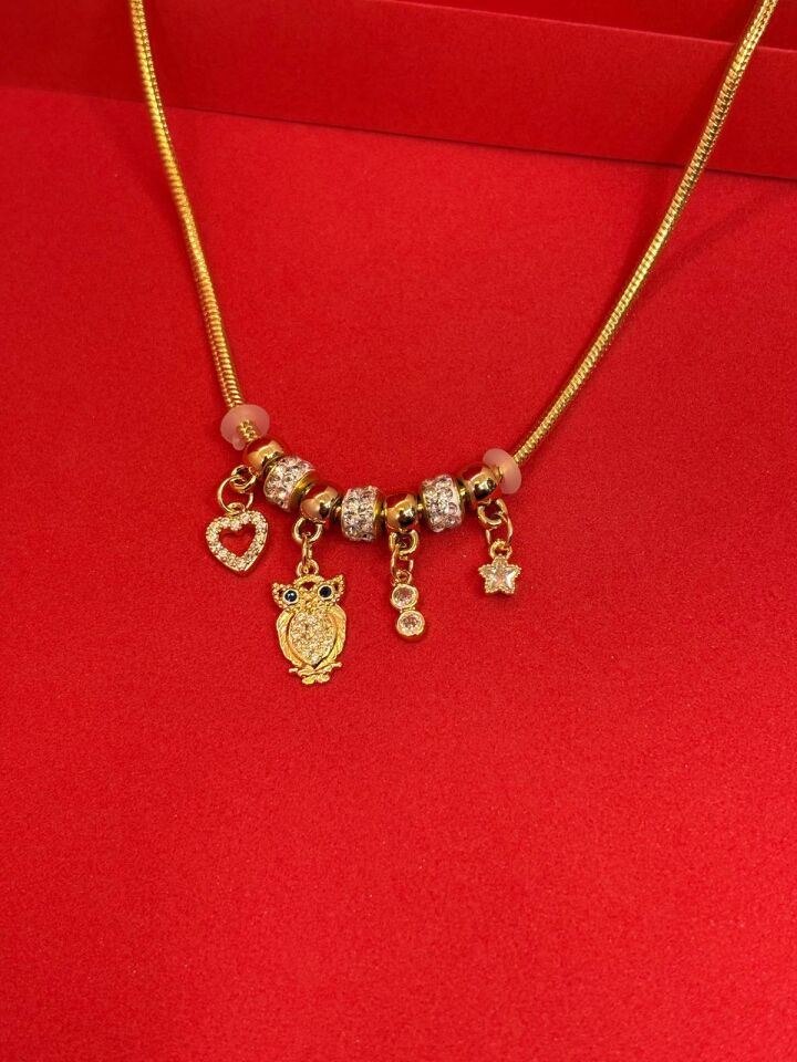 316L Çelik Gold Renk Baykuş Kolye