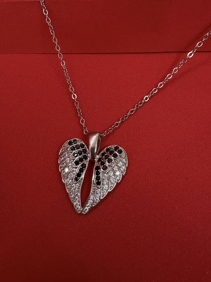 Taşlı Melek Kanadı Kolye