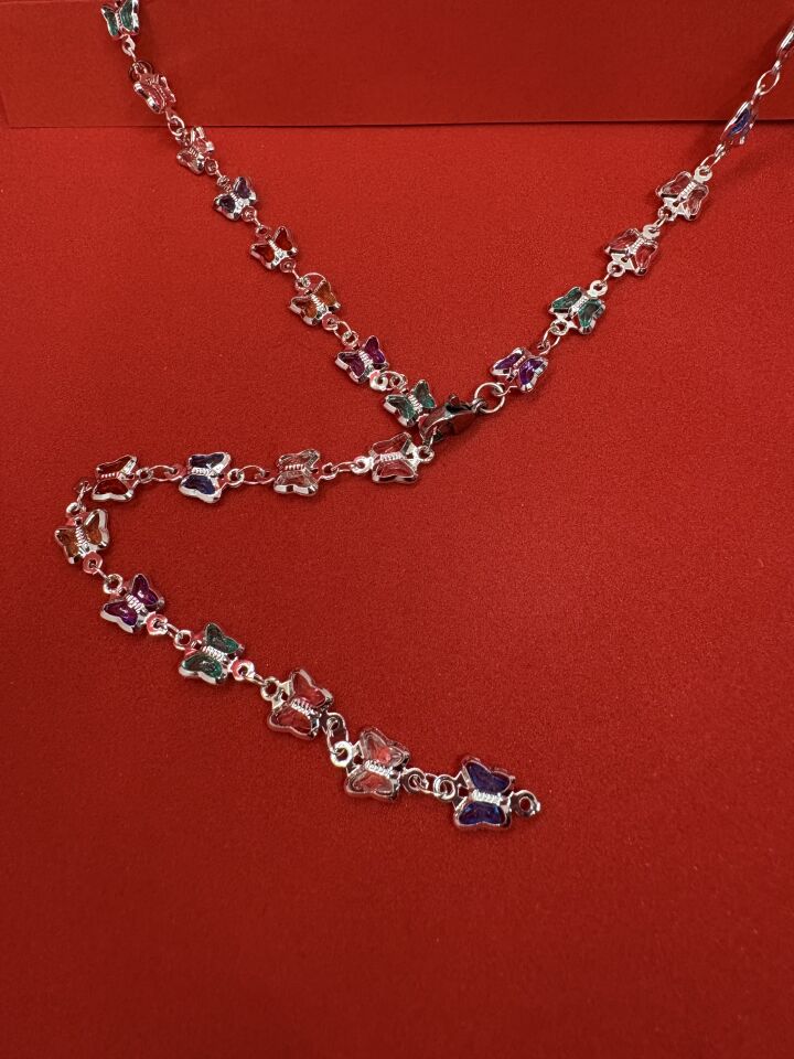 Kelebek Gümüş Y Kolye