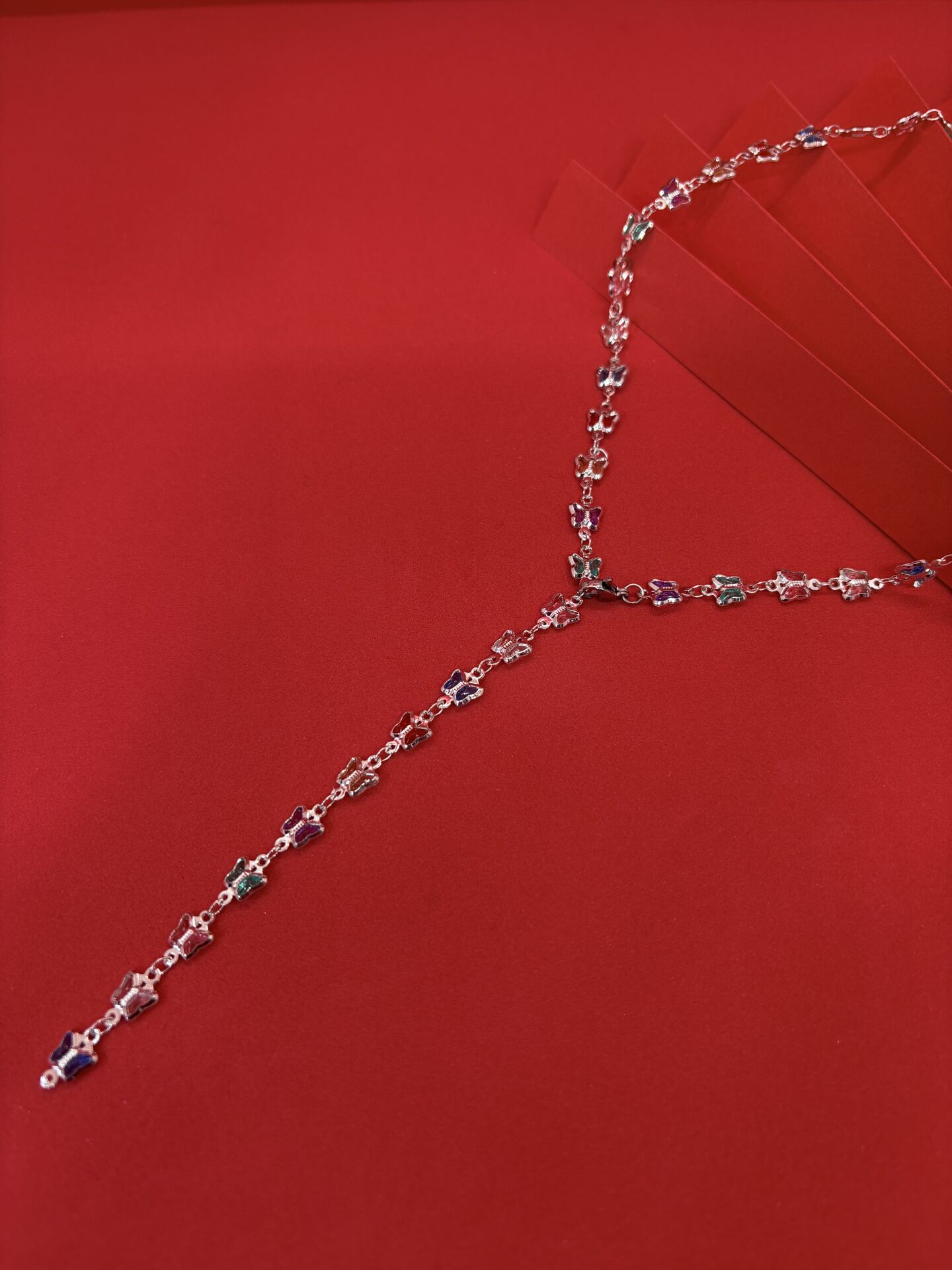 Kelebek Gümüş Y Kolye