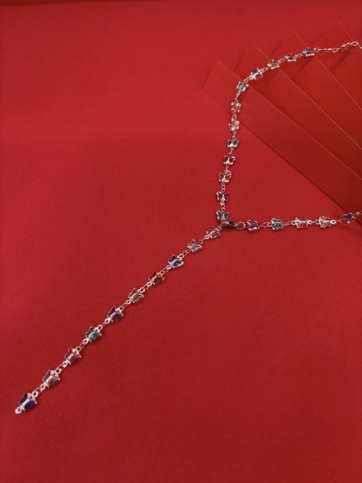 Kelebek Gümüş Y Kolye