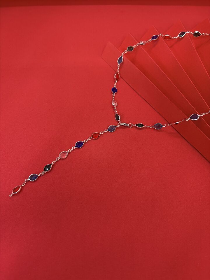 Damla Gümüş Y Kolye