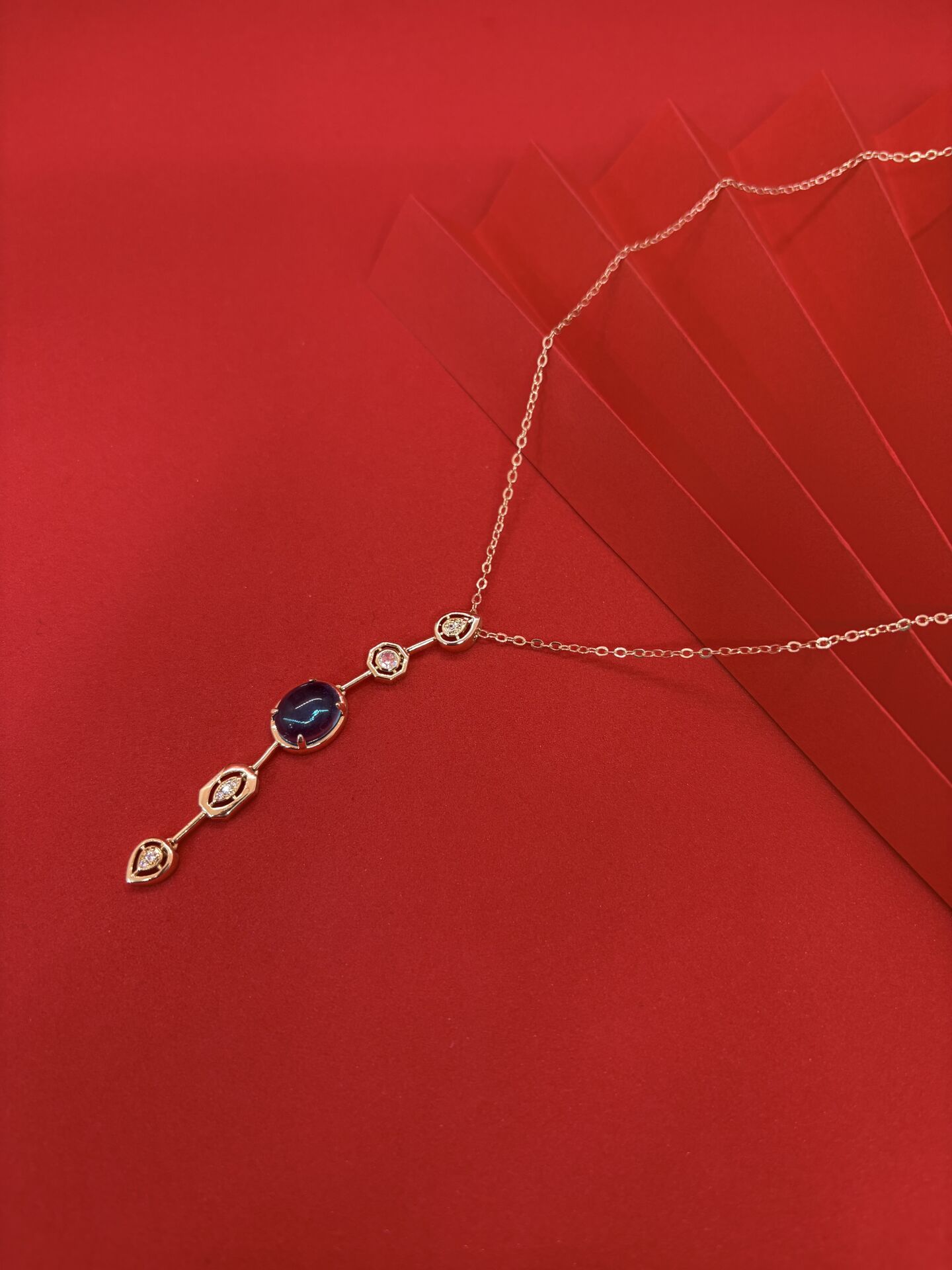 Mavi Element Gold Y Kolye