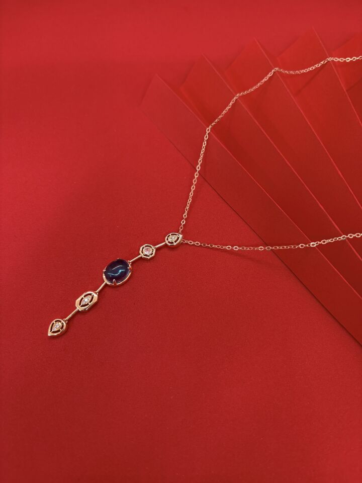 Mavi Element Gold Y Kolye