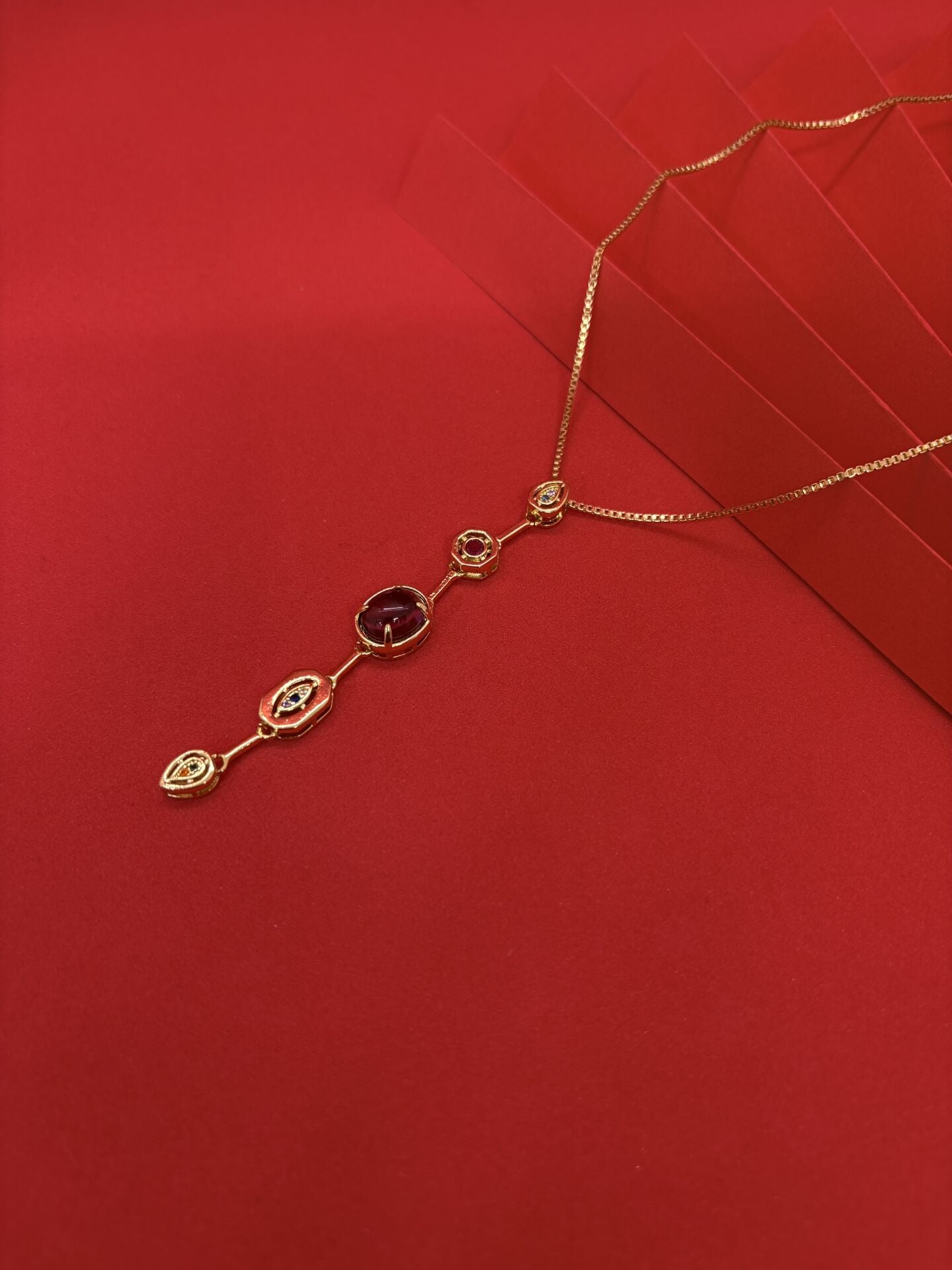 Mor Element Gold Y Kolye