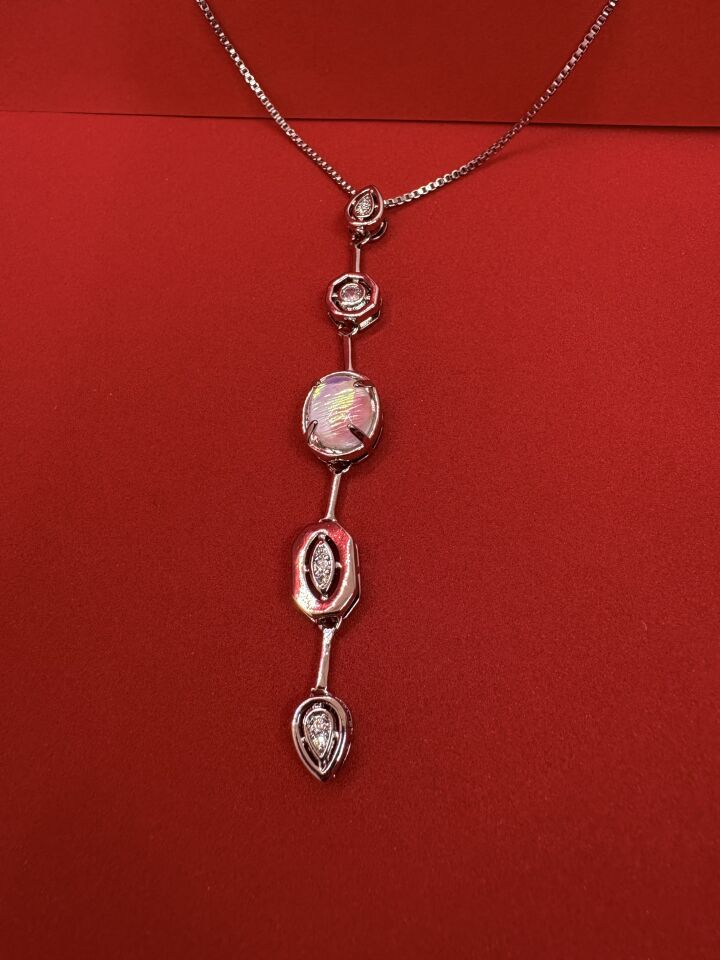 Taşlı Element Gümüş Y Kolye