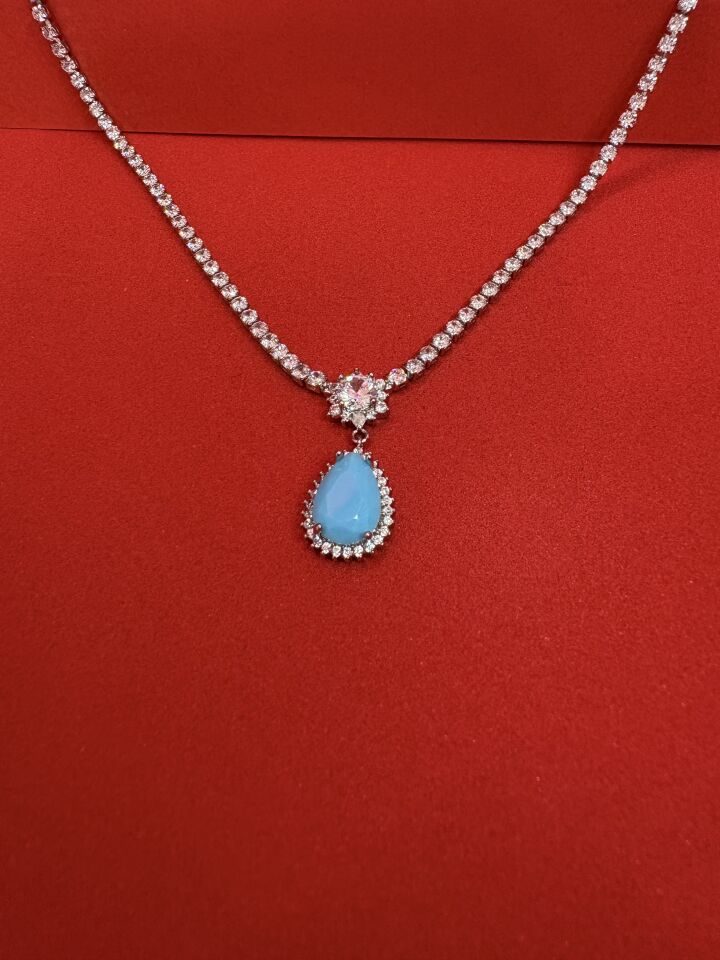 Mavi Damla Su Yolu Kolye