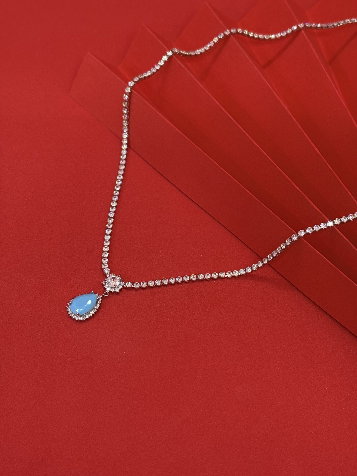 Mavi Damla Su Yolu Kolye