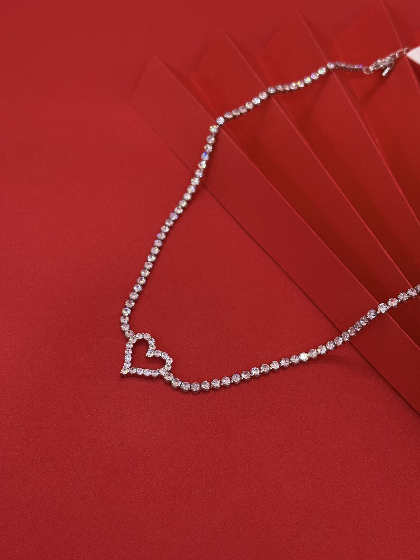 Kalp Su Yolu Gümüş Kolye