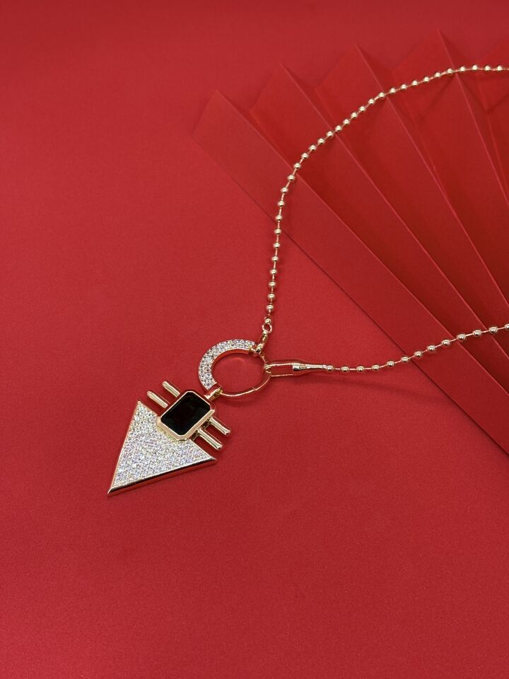 Xuping Geometrik Taşlı Kolye