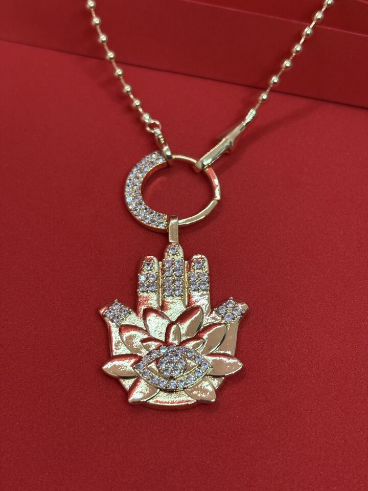 Xuping Büyük Boy Hamsa Kolye