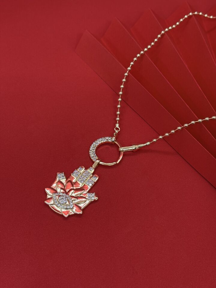 Xuping Büyük Boy Hamsa Kolye