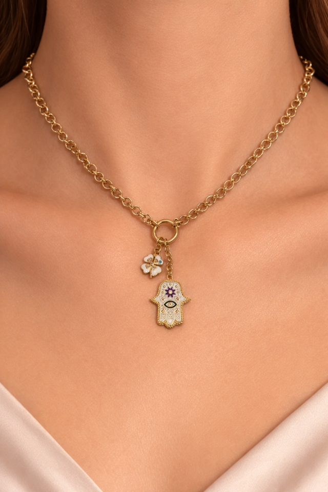 Melisa Takı & Aksesuar Xuping Fatma Ana Eli Kolye