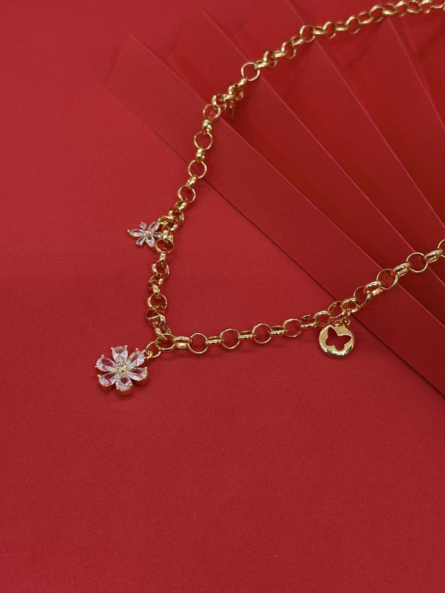 Xuping Zirkon Papatya Kolye