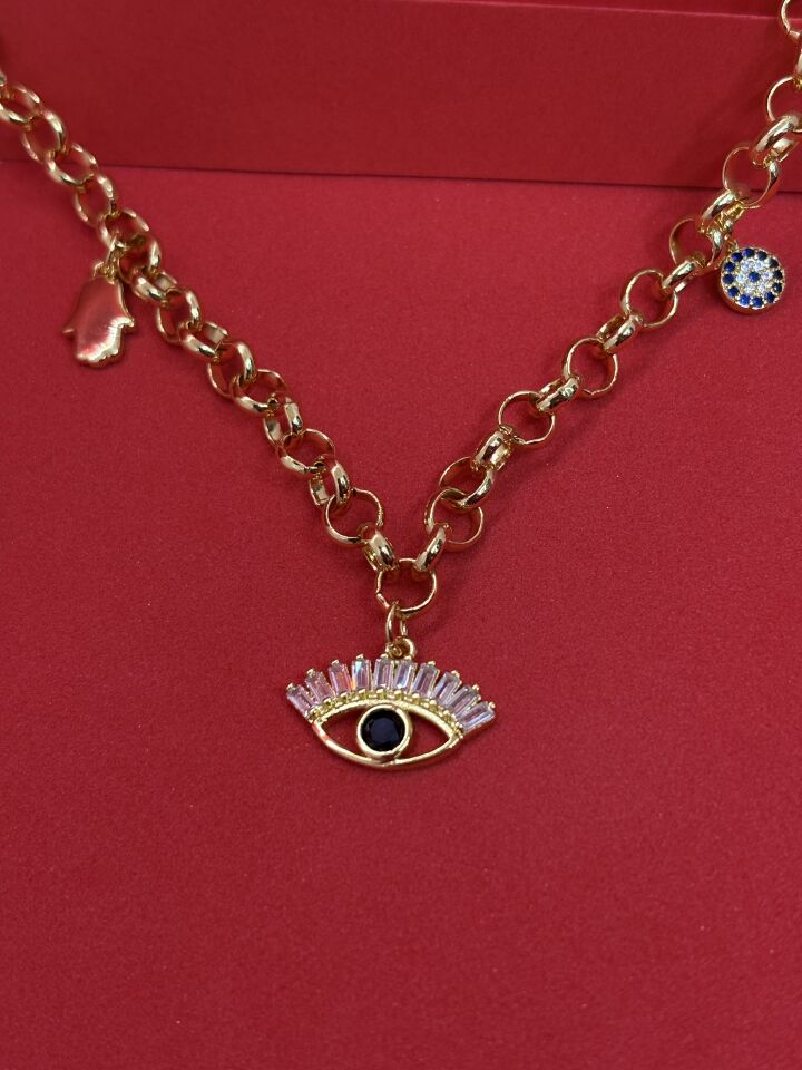 Xuping Zirkon Göz Kolye