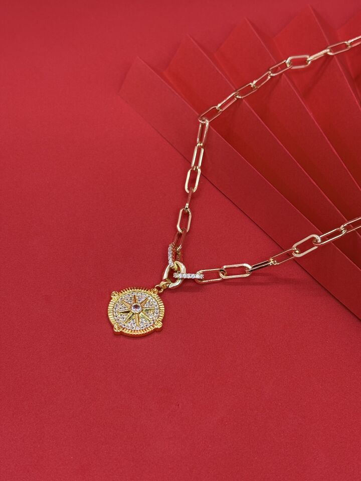 Xuping Zirkon Taşlı Yıldız Kolye