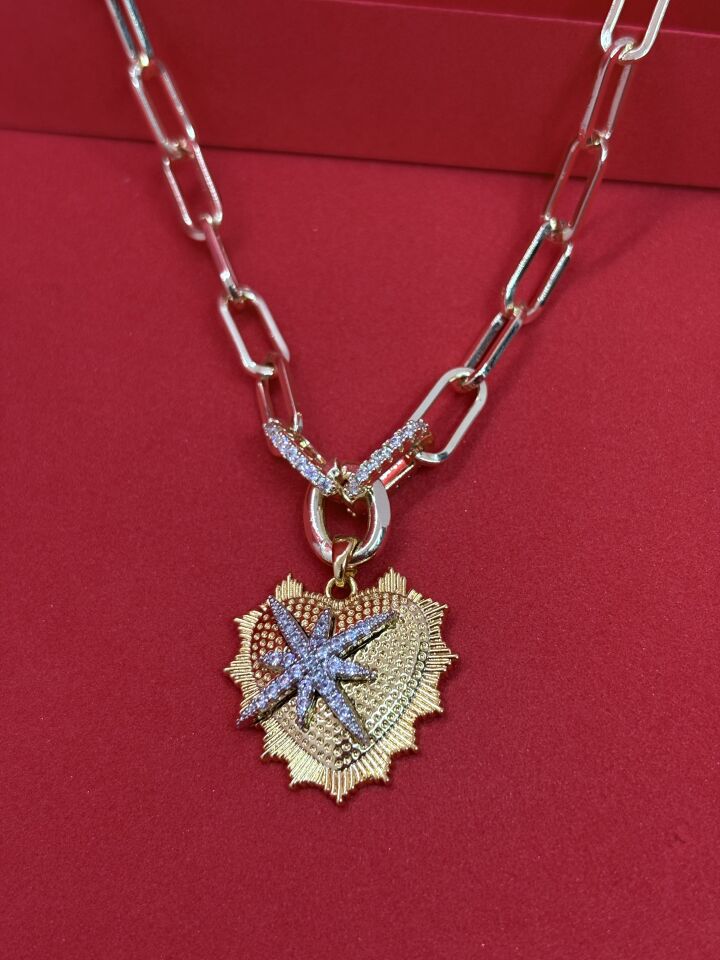 Xuping Zirkon Taşlı Kalp Kolye