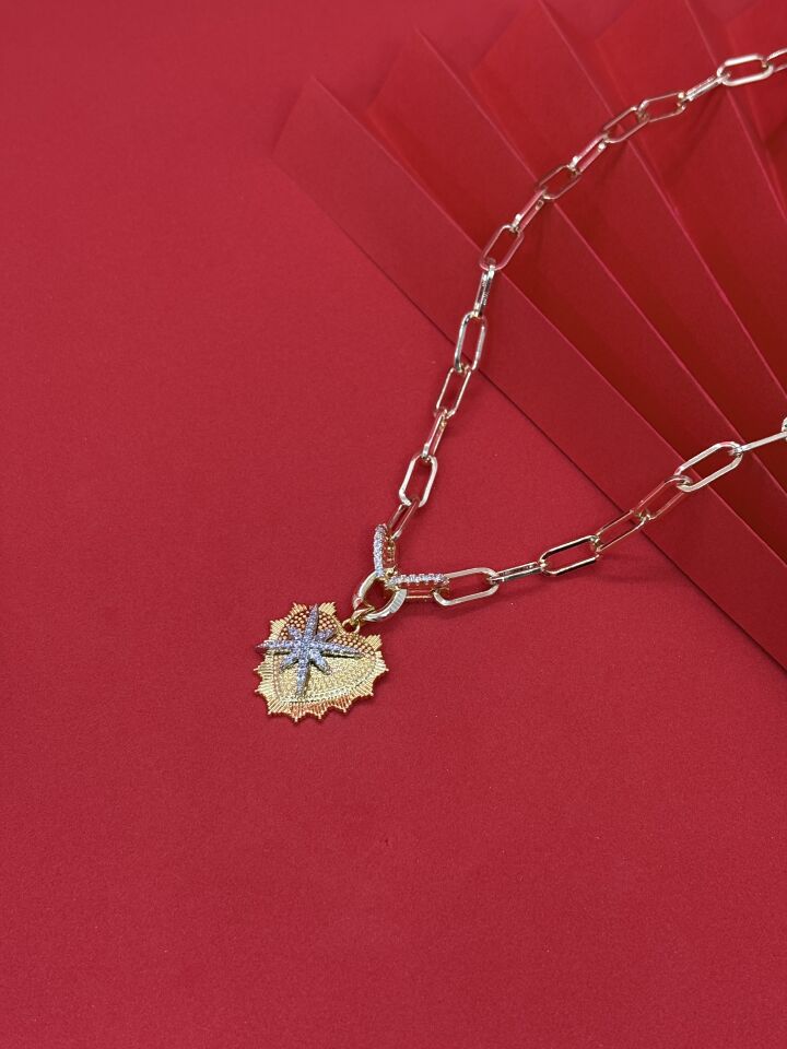 Xuping Zirkon Taşlı Kalp Kolye