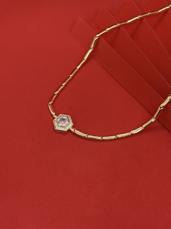 Xuping Geometrik Taşlı Kolye