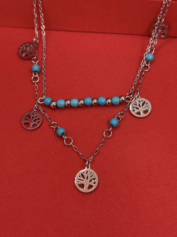 Hayat Ağacı İkili Kolye