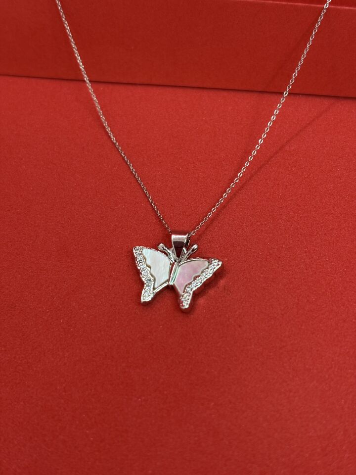 Minimal Kelebek Kolye