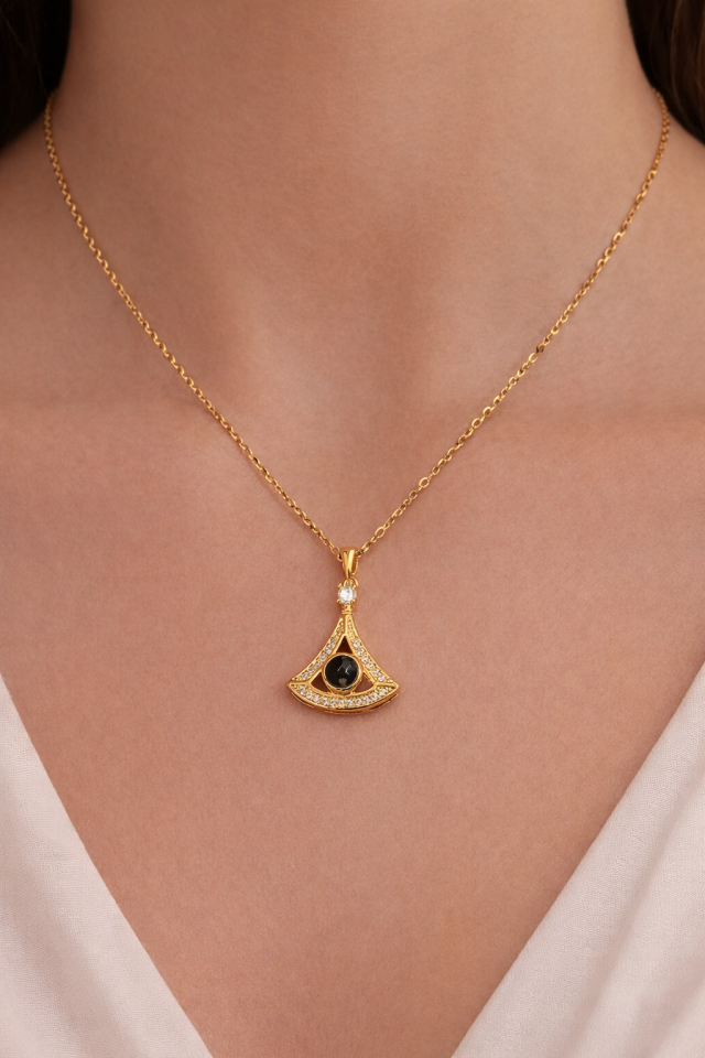 Zirkon Taşlı Kolye