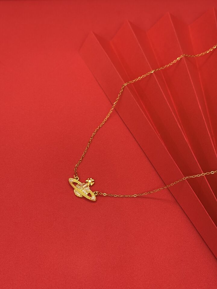 Zirkon Taşlı Uzay Kolye