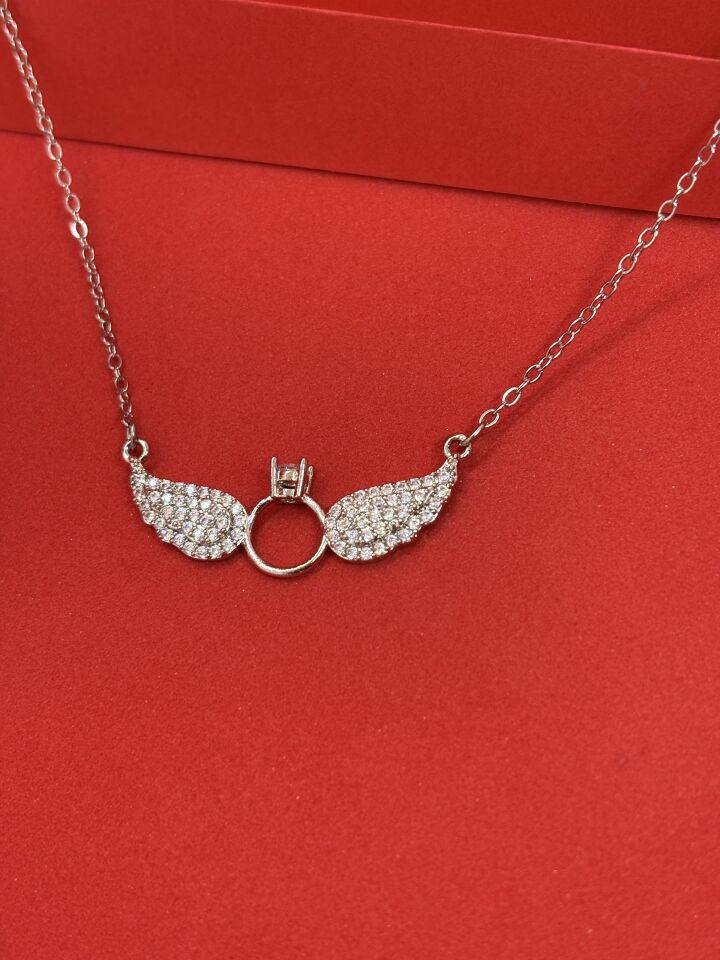 Tek Taş Kanat Kolye