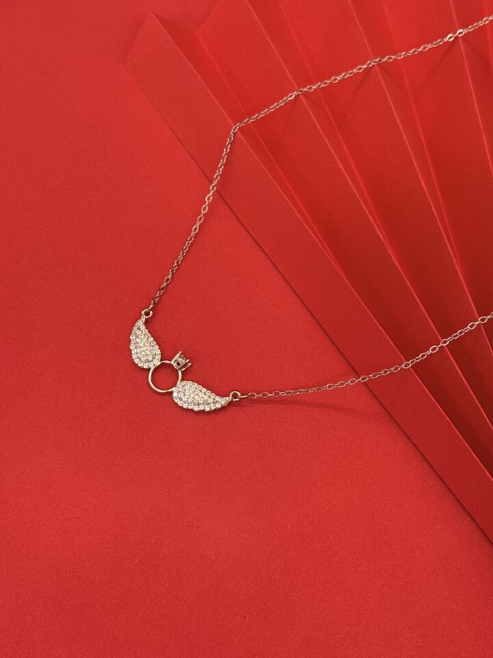 Tek Taş Kanat Kolye