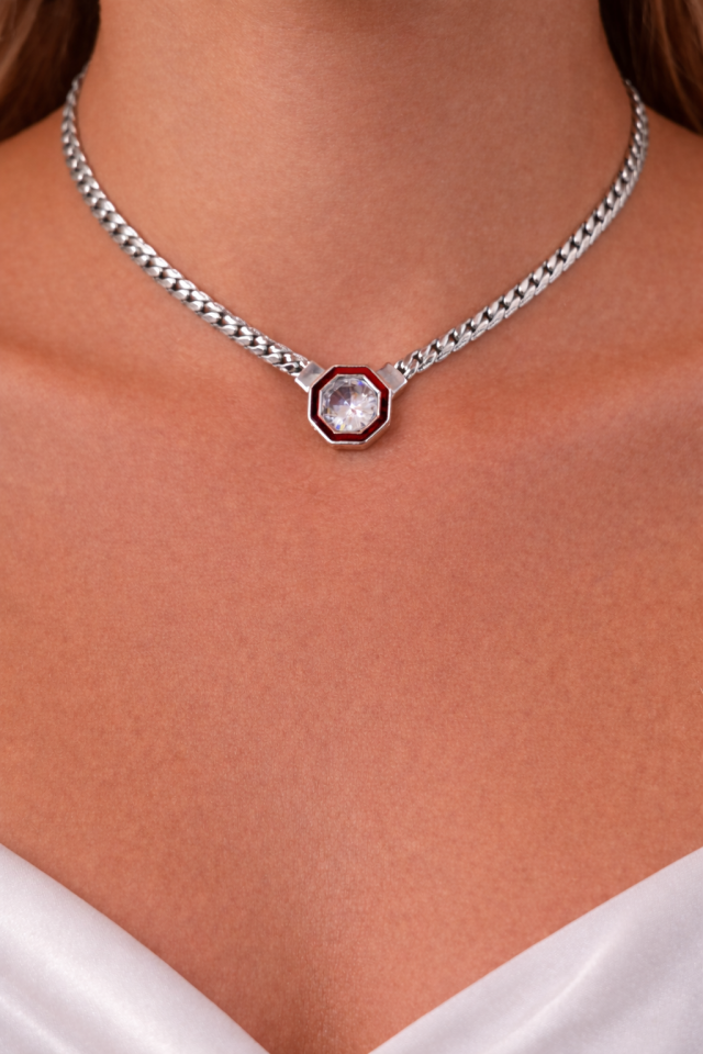 Melisa Takı & Aksesuar Taşlı Gümüş Kolye