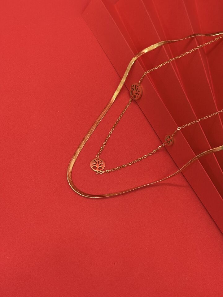 İkili Yaşam Ağacı Kolye