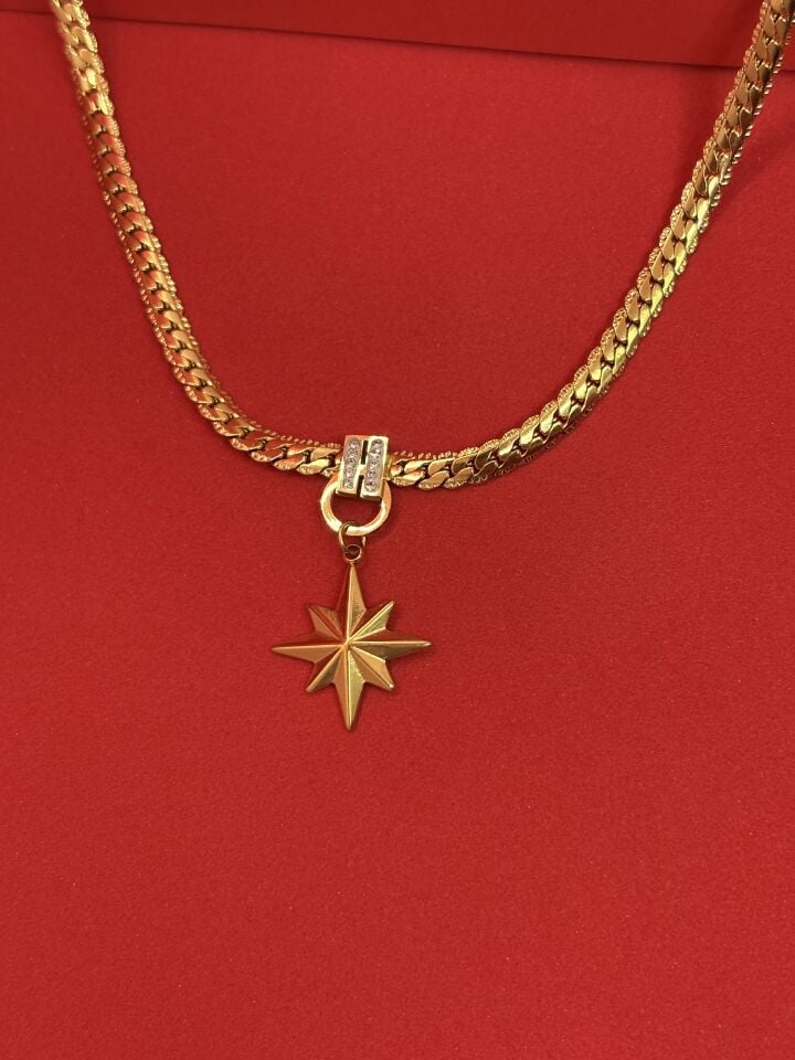 Yıldız Ezme Zincirli Kolye