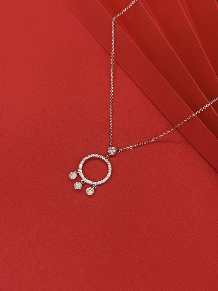 Taşlı Halka Kolye