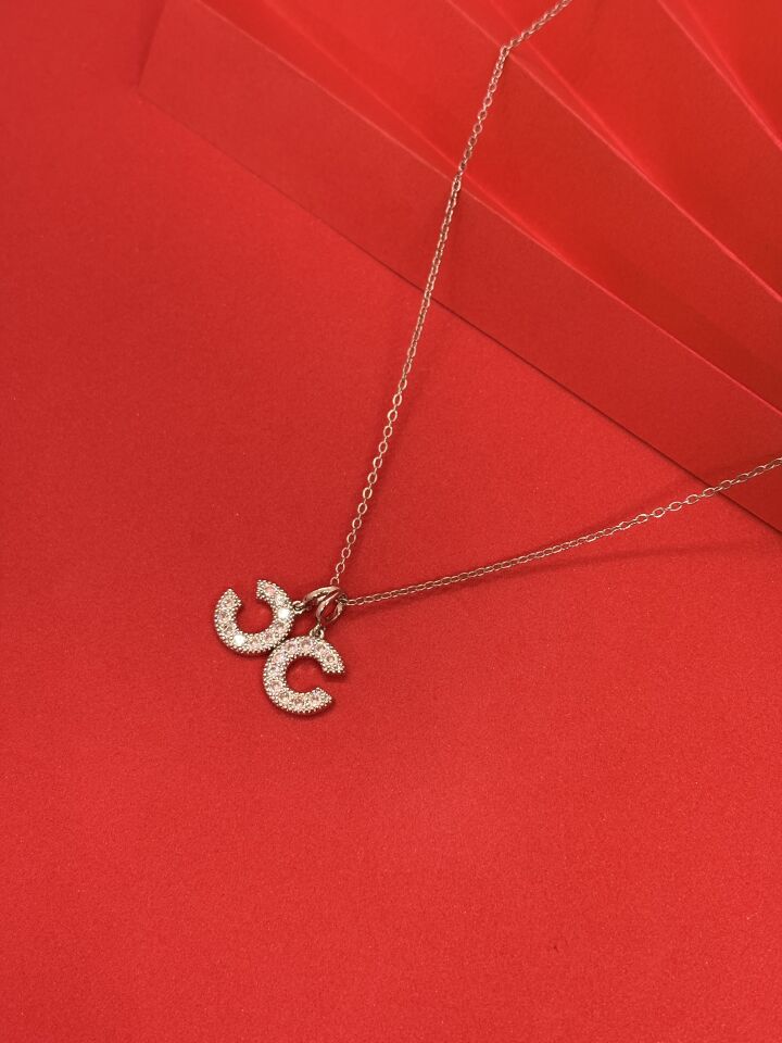 Zirkon Taşlı Gümüş Kolye