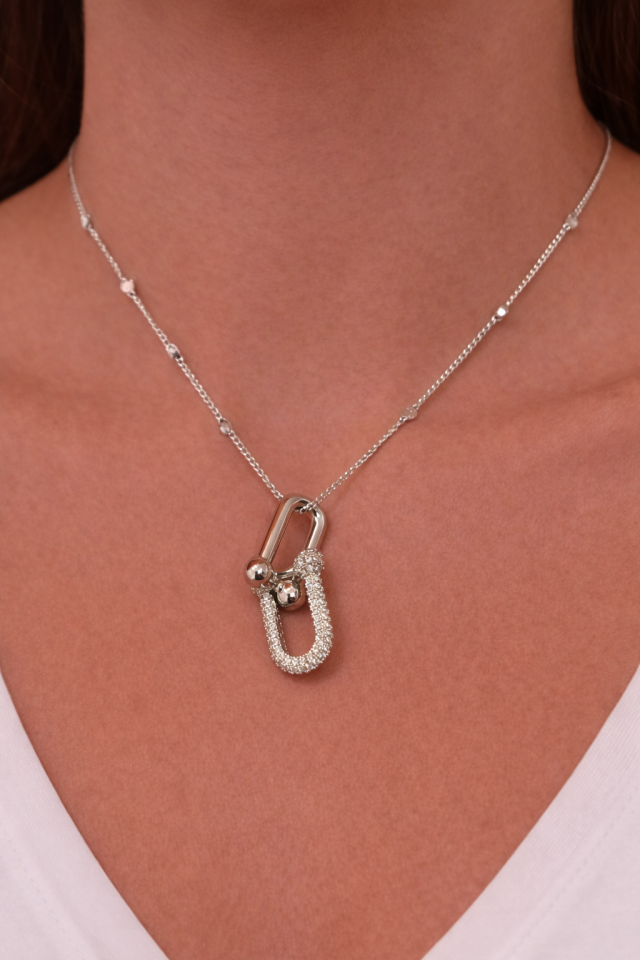 Halka Gümüş Kolye