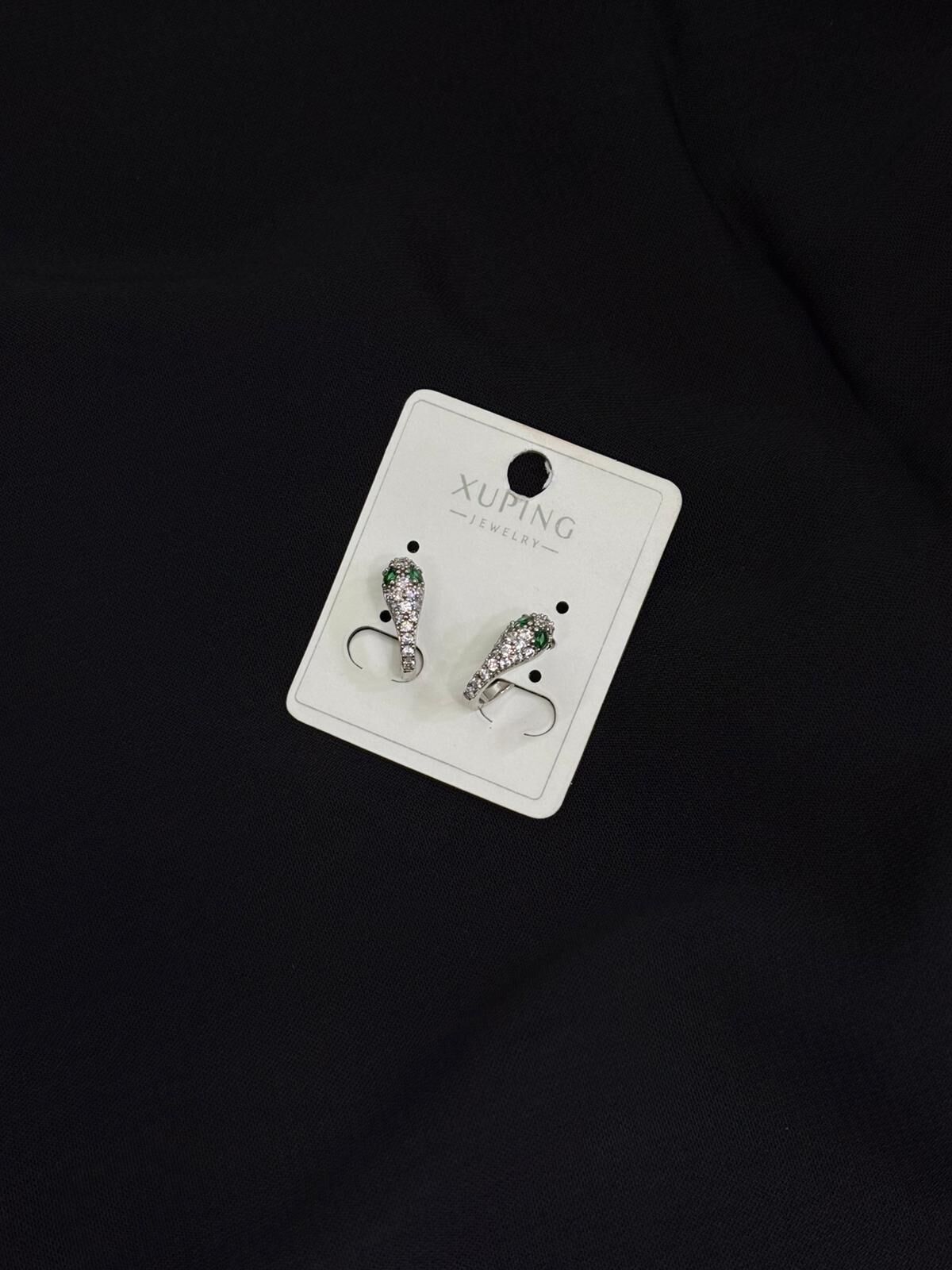 Xuping Gümüş Renk Yılan Küpe