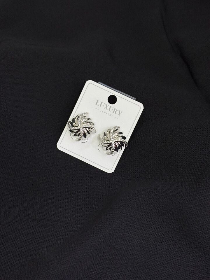 Luxury Gümüş Renk Küpe