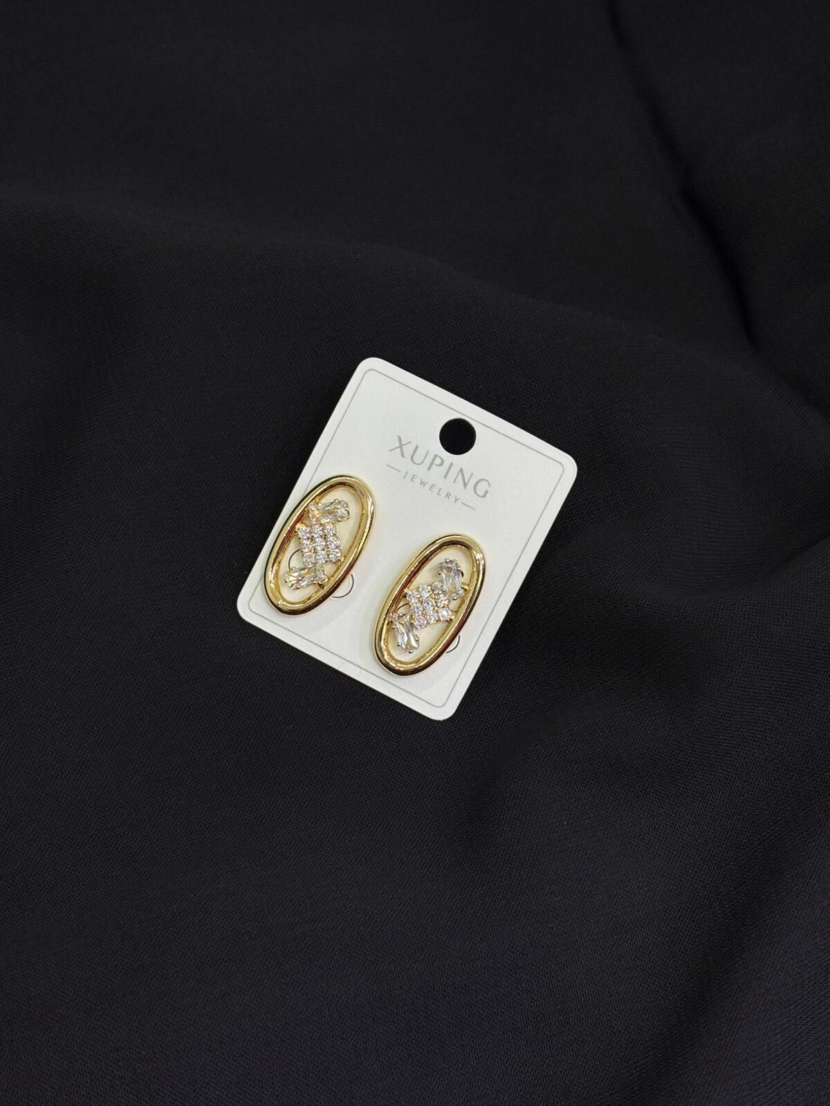 Xuping Gold Renk Zirkon Taşlı Küpe