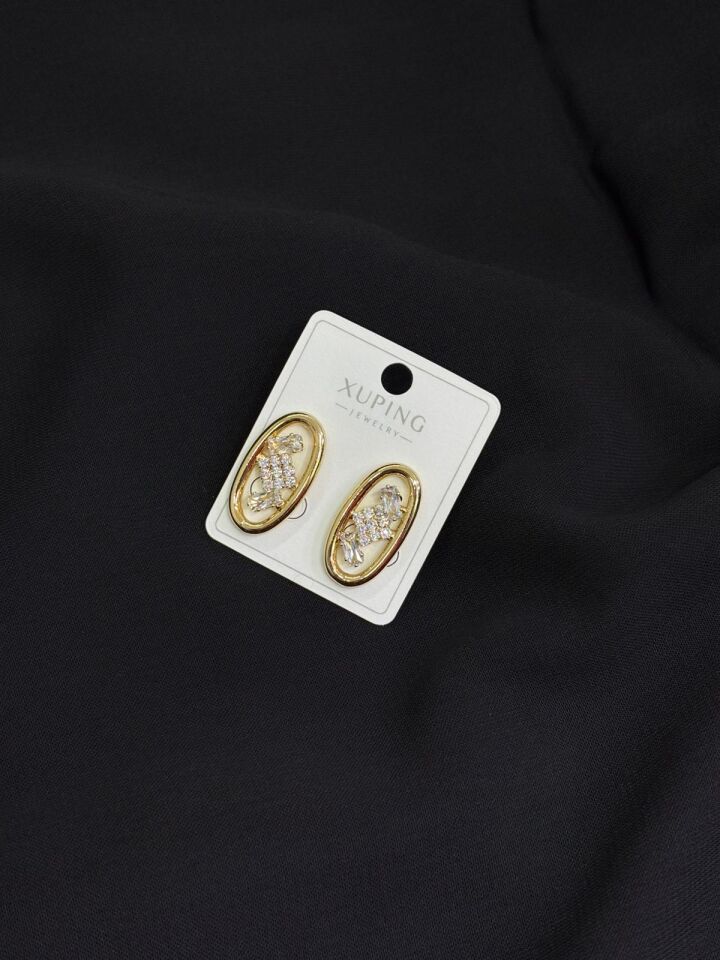 Xuping Gold Renk Zirkon Taşlı Küpe
