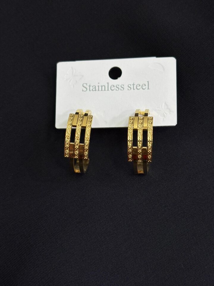 316L Çelik Gold Renk  Küpe
