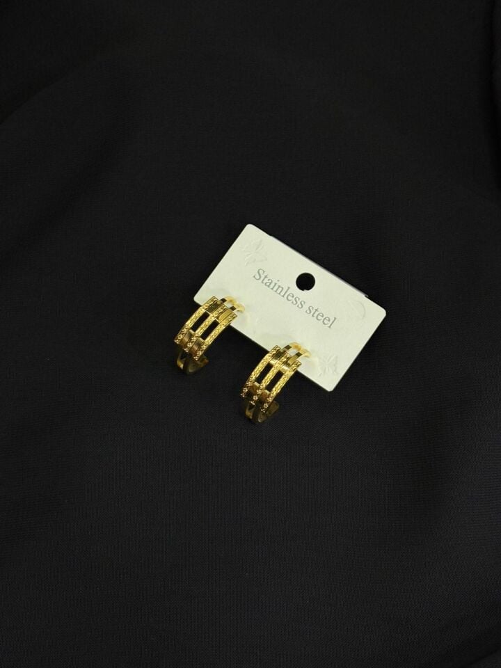 316L Çelik Gold Renk  Küpe