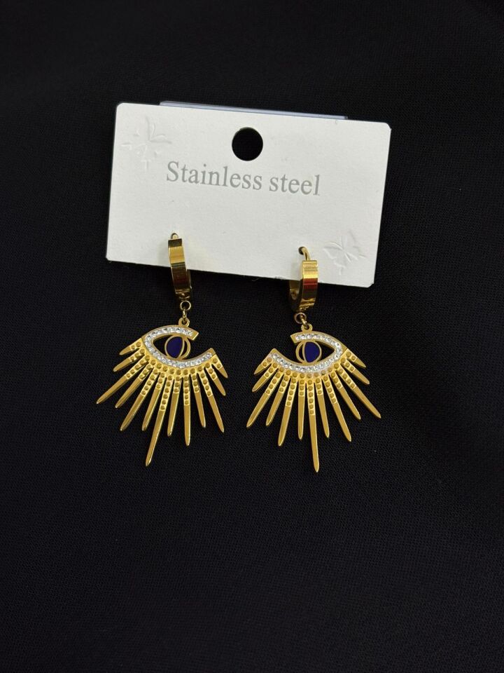 316L Çelik Gold Renk Göz Küpe