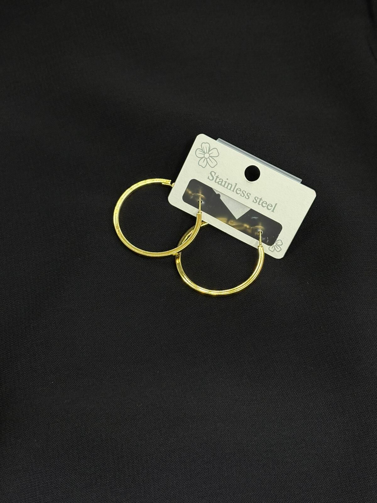 316L Çelik Gold Renk Kibrit Halka Küpe