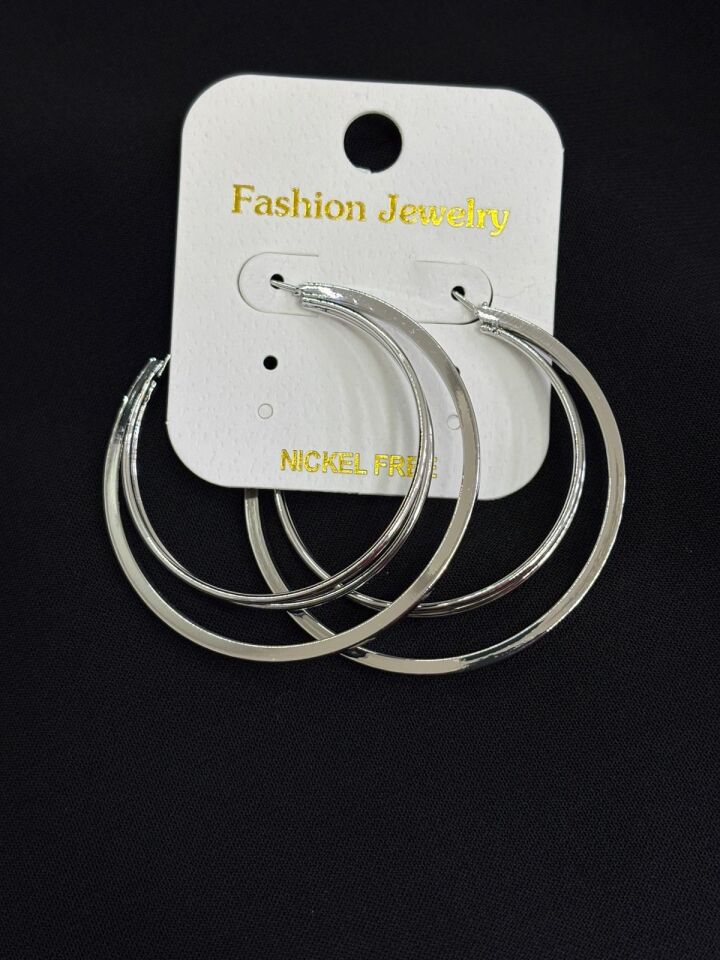 316L Çelik Gümüş Renk Halka Küpe