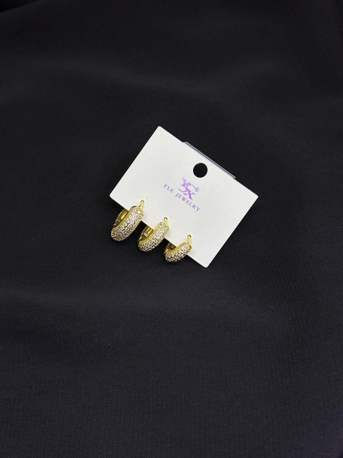 Ysx Jevelry Çelik Gold Renk Halka 3lü Küpe