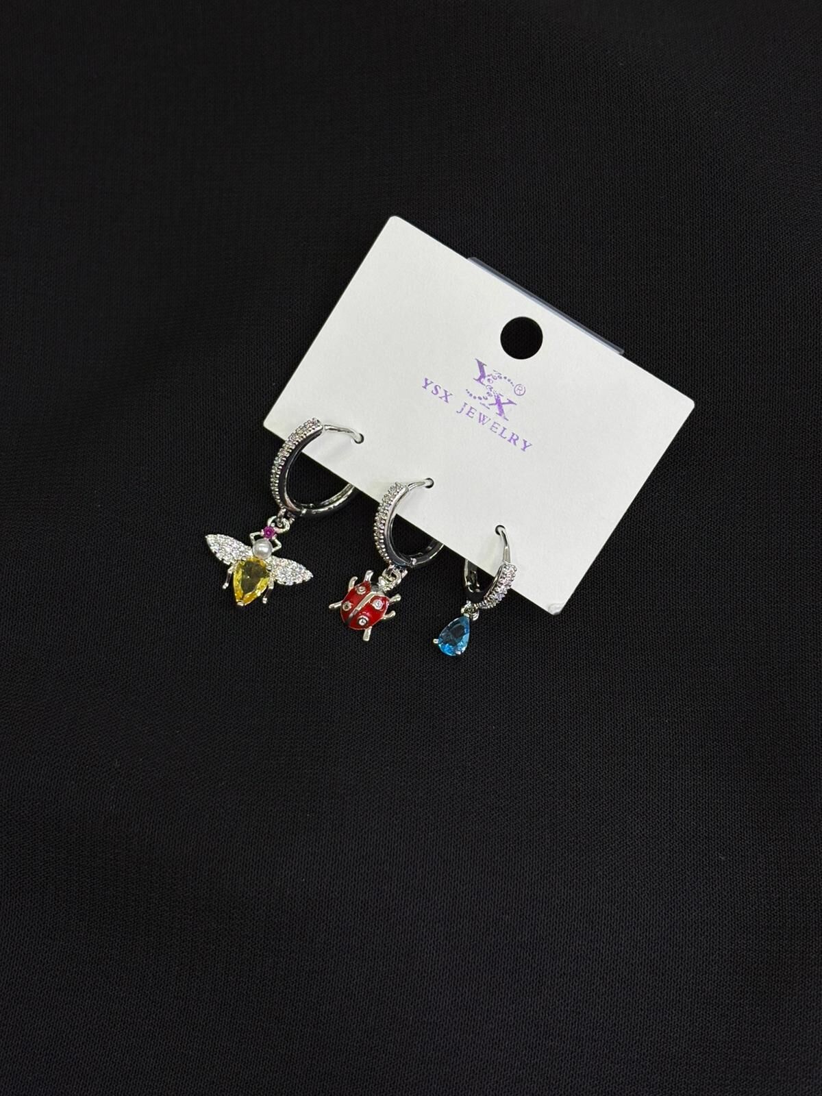 Ysx Jevelry Çelik Gümüş Renk 3lü Küpe