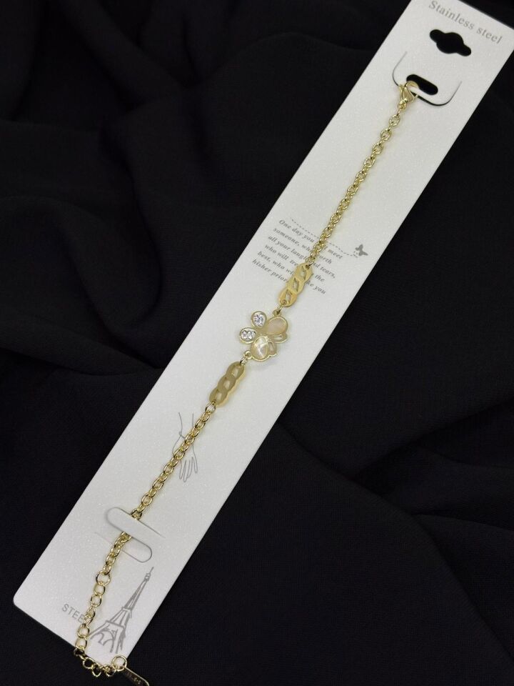 316L Çelik Gold Renk Kelebek Bileklik
