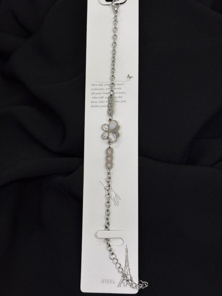 316L Çelik Gümüş Renk Kelebek Bileklik