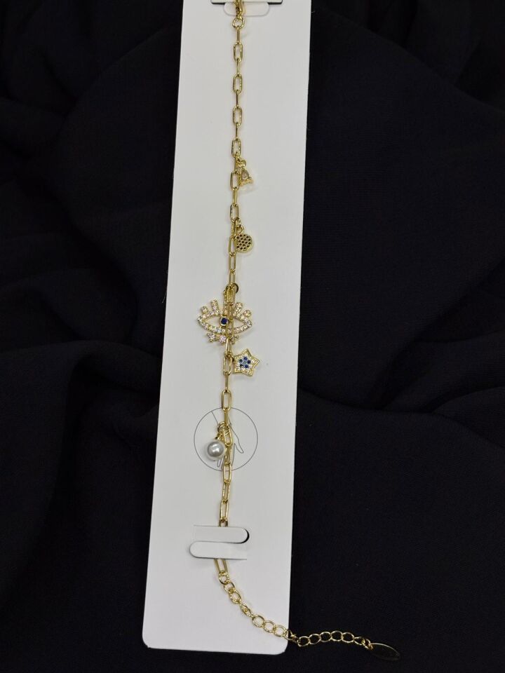 316L Çelik Gold Renk Nazar Göz Bileklik