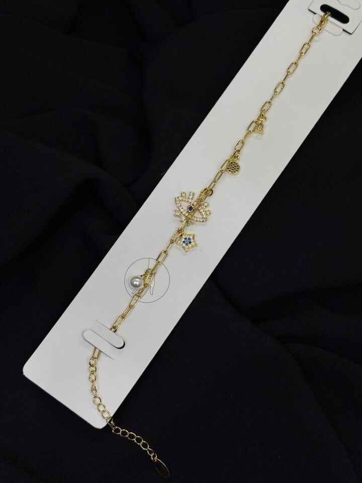 316L Çelik Gold Renk Nazar Göz Bileklik